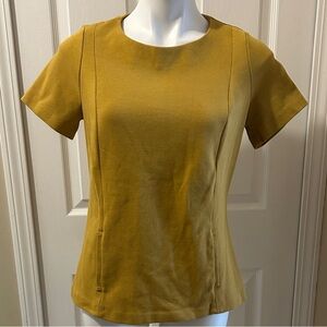 Boden Short Sleeve Structured Cotton Top, Size 10